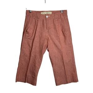 Daughters of the Liberation Linen Blend Gaucho Pants Sz 6  Cropped Anthropologie